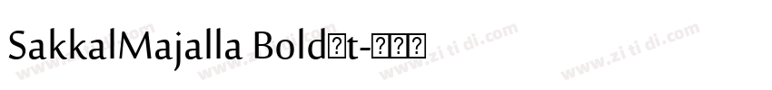 SakkalMajalla Bold粗t字体转换